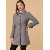 image:imageAllegra K Womens Peter Pan Collar Overcoat Single Breasted Pockets Winter Long CoatLight Brown