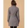 image:imageAllegra K Womens Peter Pan Collar Overcoat Single Breasted Pockets Winter Long CoatLight Brown