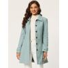 image:imageAllegra K Womens Peter Pan Collar Overcoat Single Breasted Pockets Winter Long CoatLight Green