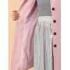 image:imageAllegra K Womens Peter Pan Collar Overcoat Single Breasted Pockets Winter Long CoatPink