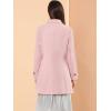 image:imageAllegra K Womens Peter Pan Collar Overcoat Single Breasted Pockets Winter Long CoatPink