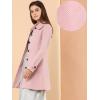 image:imageAllegra K Womens Peter Pan Collar Overcoat Single Breasted Pockets Winter Long CoatPink