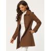 image:imageAllegra K Womens Peter Pan Collar Overcoat Single Breasted Pockets Winter Long CoatSolid Brown