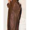 image:imageAllegra K Womens Peter Pan Collar Overcoat Single Breasted Pockets Winter Long CoatSolid Brown