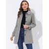 image:imageAllegra K Womens Peter Pan Collar Overcoat Single Breasted Pockets Winter Long CoatSolid Grey