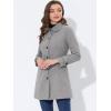 image:imageAllegra K Womens Peter Pan Collar Overcoat Single Breasted Pockets Winter Long CoatSolid Grey