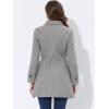 image:imageAllegra K Womens Peter Pan Collar Overcoat Single Breasted Pockets Winter Long CoatSolid Grey