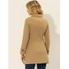 image:imageAllegra K Womens Peter Pan Collar Overcoat Single Breasted Pockets Winter Long CoatSolid Khaki