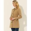 image:imageAllegra K Womens Peter Pan Collar Overcoat Single Breasted Pockets Winter Long CoatSolid Khaki