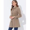 image:imageAllegra K Womens Peter Pan Collar Overcoat Single Breasted Pockets Winter Long CoatSolid Light Brown