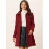 image:imageAllegra K Womens Peter Pan Collar Overcoat Single Breasted Pockets Winter Long CoatSolid Red