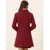 image:imageAllegra K Womens Peter Pan Collar Overcoat Single Breasted Pockets Winter Long CoatSolid Red