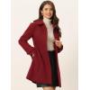 image:imageAllegra K Womens Peter Pan Collar Overcoat Single Breasted Pockets Winter Long CoatSolid Red