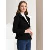 image:imageAllegra K Womens Peter Pan Collar Peacoat Double Breasted Short CoatBlack