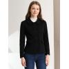 image:imageAllegra K Womens Peter Pan Collar Peacoat Double Breasted Short CoatBlack