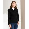 image:imageAllegra K Womens Peter Pan Collar Peacoat Double Breasted Short CoatBlack