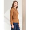 image:imageAllegra K Womens Peter Pan Collar Peacoat Double Breasted Short CoatBrown