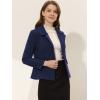 image:imageAllegra K Womens Peter Pan Collar Peacoat Double Breasted Short CoatDark Blue
