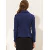 image:imageAllegra K Womens Peter Pan Collar Peacoat Double Breasted Short CoatDark Blue