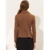 image:imageAllegra K Womens Peter Pan Collar Peacoat Double Breasted Short CoatDark Brown