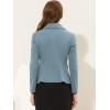 image:imageAllegra K Womens Peter Pan Collar Peacoat Double Breasted Short CoatGrey Blue