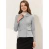 image:imageAllegra K Womens Peter Pan Collar Peacoat Double Breasted Short CoatGrey White