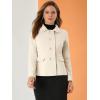 image:imageAllegra K Womens Peter Pan Collar Peacoat Double Breasted Short CoatWhite