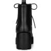 image:imageAllegra K Womens Platform Lace Up Ankle Boots Chelsea Black Combat Boots  7 M US