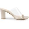 image:imageAllegra K Womens Ring Clear Chunky Heels Slide Heel Sandals