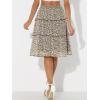 image:imageAllegra K Womens Summer Floral Chiffon Skirts Smocked Elastic Waist ALine Below Knee Length Ruffle Tiered SkirtBlack