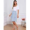 image:imageAllegra K Womens Summer Floral Chiffon Skirts Smocked Elastic Waist ALine Below Knee Length Ruffle Tiered SkirtBlue White