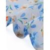 image:imageAllegra K Womens Summer Floral Chiffon Skirts Smocked Elastic Waist ALine Below Knee Length Ruffle Tiered SkirtBlue White