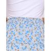 image:imageAllegra K Womens Summer Floral Chiffon Skirts Smocked Elastic Waist ALine Below Knee Length Ruffle Tiered SkirtBlue White