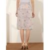 image:imageAllegra K Womens Summer Floral Chiffon Skirts Smocked Elastic Waist ALine Below Knee Length Ruffle Tiered SkirtPink Blue