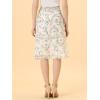 image:imageAllegra K Womens Summer Floral Chiffon Skirts Smocked Elastic Waist ALine Below Knee Length Ruffle Tiered SkirtWhite