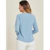 image:imageAllegra K Womens Vintage Ruffle Neck Chiffon Top Long Sleeve Casual Work BlouseDusty Bluesolid