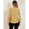 image:imageAllegra K Womens Vintage Ruffle Neck Chiffon Top Long Sleeve Casual Work BlouseKhakipolka Dots