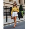 image:imageAllegra K Womens Vintage Ruffle Neck Chiffon Top Long Sleeve Casual Work BlouseLight Yellowpolka Dots