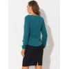 image:imageAllegra K Womens Vintage Ruffle Neck Chiffon Top Long Sleeve Casual Work BlousePeacock Bluepolka Dots