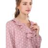 image:imageAllegra K Womens Vintage Ruffle Neck Chiffon Top Long Sleeve Casual Work BlousePinkpolka Dots