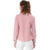image:imageAllegra K Womens Vintage Ruffle Neck Chiffon Top Long Sleeve Casual Work BlousePinkpolka Dots