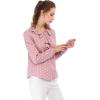 image:imageAllegra K Womens Vintage Ruffle Neck Chiffon Top Long Sleeve Casual Work BlousePinkpolka Dots