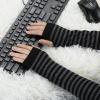 image:imageAllegra K Womens Winter Warmers Fingerless Thumbhole Elastic Long Knitted Party Costume GlovesBlackdark Gray