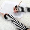 image:imageAllegra K Womens Winter Warmers Fingerless Thumbhole Elastic Long Knitted Party Costume GlovesBlackwhite