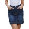 image:imageAllegra K Denim Skirt for Womens Casual High Waisted Jean Skirt with PocketsDeep Blue