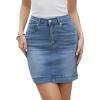 image:imageAllegra K Denim Skirt for Womens Casual High Waisted Jean Skirt with PocketsSky Blue