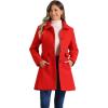 image:imageAllegra K Womens 2025 Coat Winter Classic Vintage MidLength Lapel Collar Single Breasted OvercoatRed