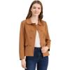image:imageAllegra K Womens Peter Pan Collar Peacoat Double Breasted Short CoatBrown