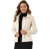 image:imageAllegra K Womens Peter Pan Collar Peacoat Double Breasted Short CoatWhite