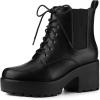 image:imageAllegra K Womens Platform Lace Up Ankle Boots Chelsea Black Combat Boots  7 M US